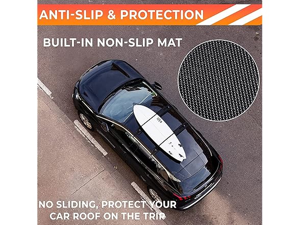 ZONETCH Soft Roof Rack Pads Heavy Duty, 2 Sets