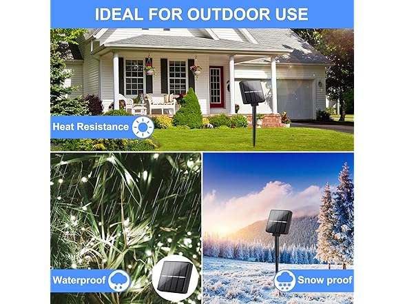 Brightever Solar String Lights Waterproof 288FT, 4-Pack