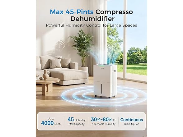 Wpsoert 4000 sq.ft Dehumidifier