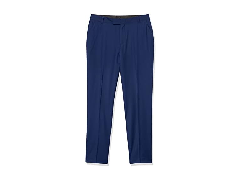 Calvin Klein Boys Flat-Front Suit Dress Pant, Straight Leg Fit & Hemmed Bottom, Belt Loops & Functional Front Pockets, InfiniteBlue, 18