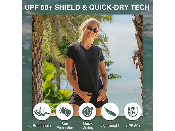 Kanu Surf Women's Rashguard Black/Pink (M)