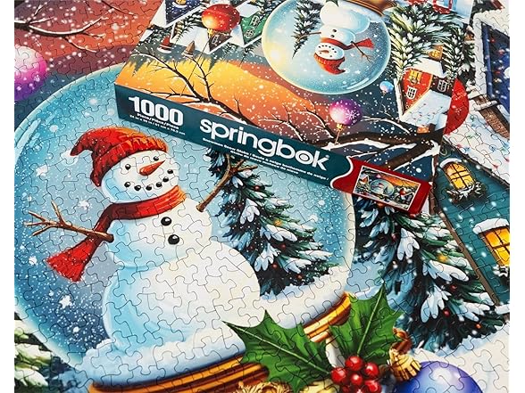 Springbok Snowman Snow Globe 1000 Piece Puzzle