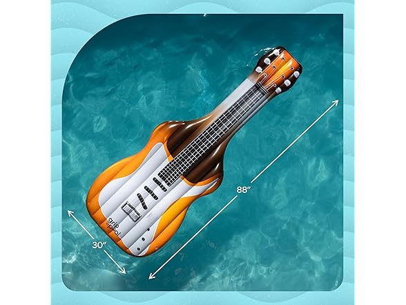 Grip A Pool Raft Lounger for Adults, Guitar