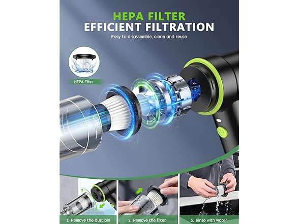 Handheld Portable Car Vacuum & Duster