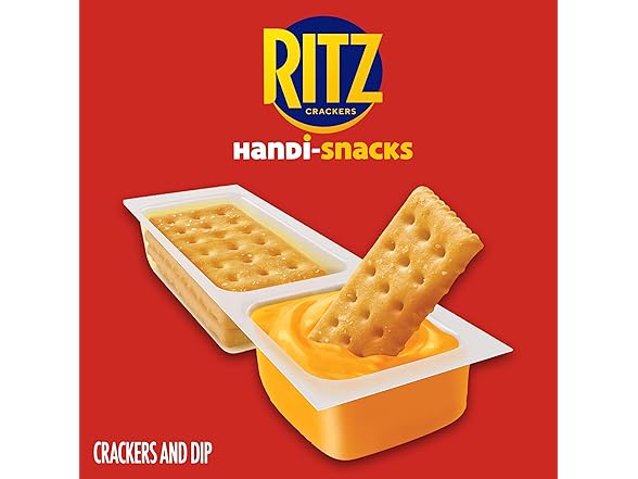 20PK Handi-Snacks RITZ Crackers 'N Cheesy Dip Snacks