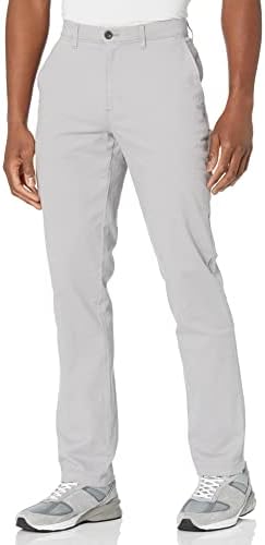 Amazon Essentials Men's Athletic-Fit Casual Stretch Chino Pant, Grey, 34W x 29L