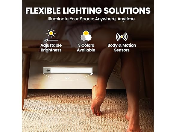 2 Pack Motion Sensor LED Cabinet Lights