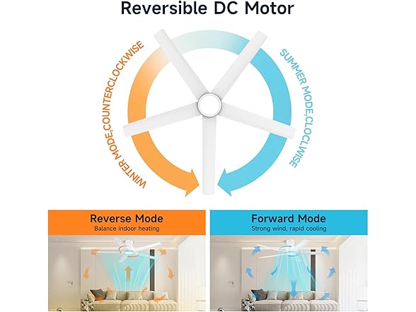 ocioc 52in Smart Ceiling Fan Alexa