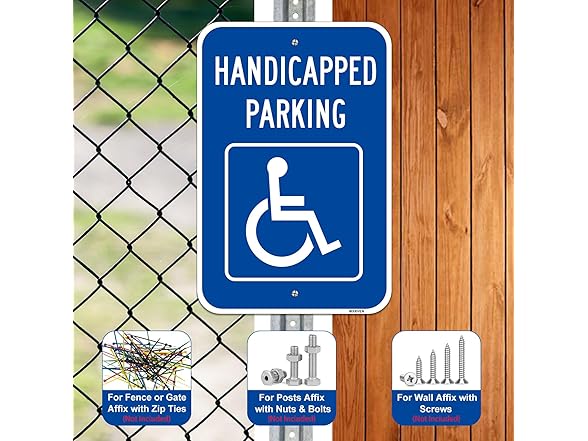 MXRVEN (4 Pack) Large Handicap Parking Sign