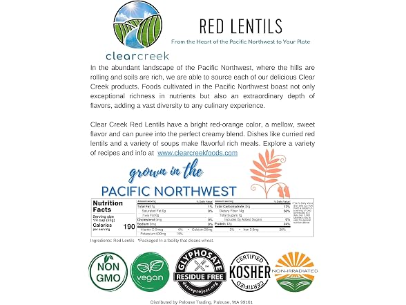 CLEAR CREEK Certified Glyphosate Residue Free 4lb.