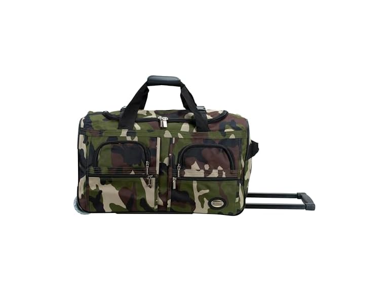 Rockland Rockland Rolling Duffel Bag, CAMO, 30"