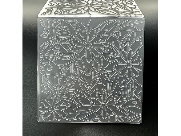 zhxcgooyx 3D Plastic Embossing Folder Template Floral