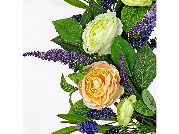 National Tree Company 24" Artificial Spring Wreath with Woven Base