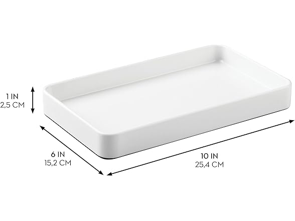 iDesign Stainless Steel Bathroom Tray
