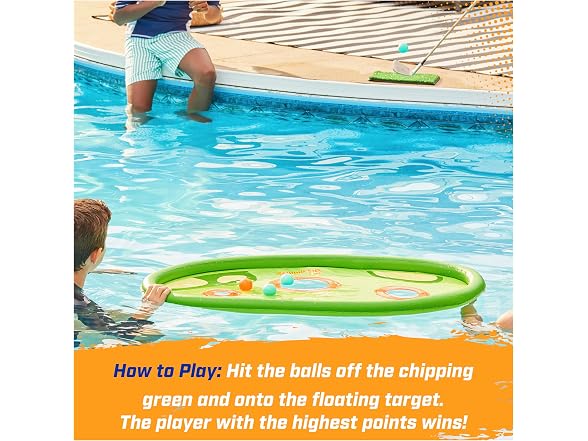 SwimWays Hydro Golf Inflatable Putting Set Pool Toys 
