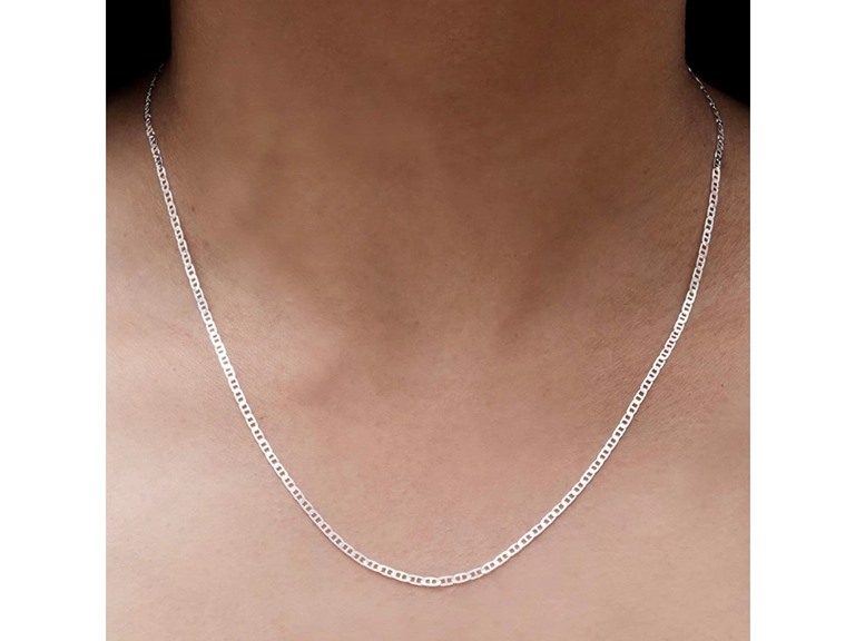 Italian Made 925 Sterling Silver 16 Inch Mariner Chain