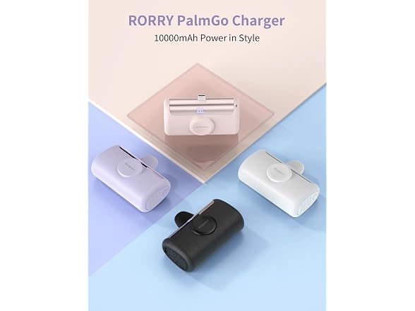 RORRY 3-in-1 Mini Power Bank 10000mAh USB-C