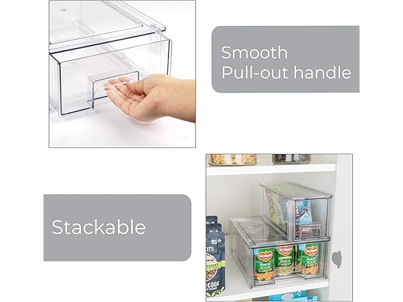 Pull-Out Stackable Storage Bin - Small 