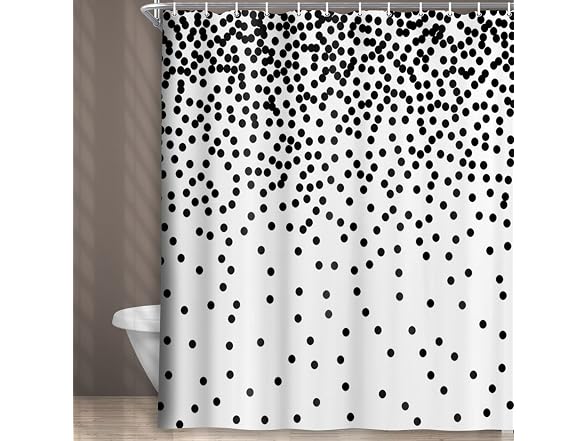 Funny Black and White Shower Curt, Simple