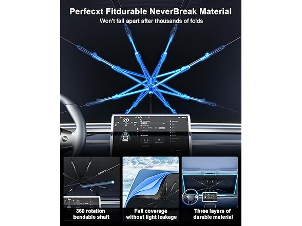 helloleiboo Car Windshield Sun Shade | 57"x32"