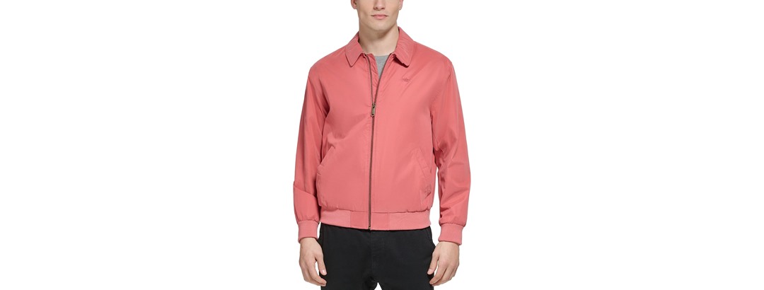 DOCKERS Men (S) Micro Twill Golf Bomber Coat