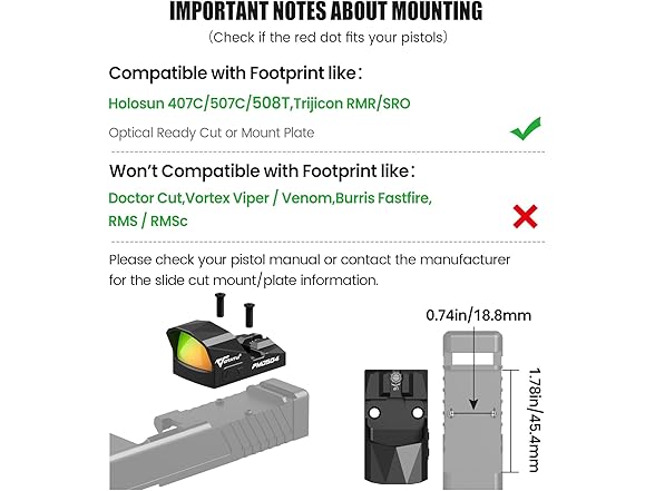 VOTATU Micro Reflex Sight 2 MOA | PMD504-R