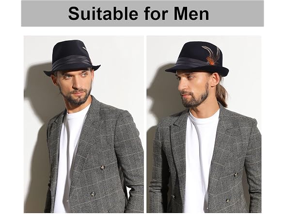 Simplicity Men (OS) Lightweight Fedora Trilby Hat