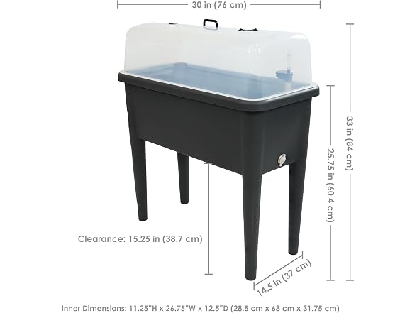 Sunnydaze Self-Watering Raised Garden Bed