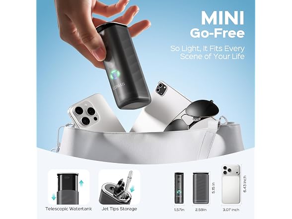 COSLUS T50 Portable Water Flosser Black