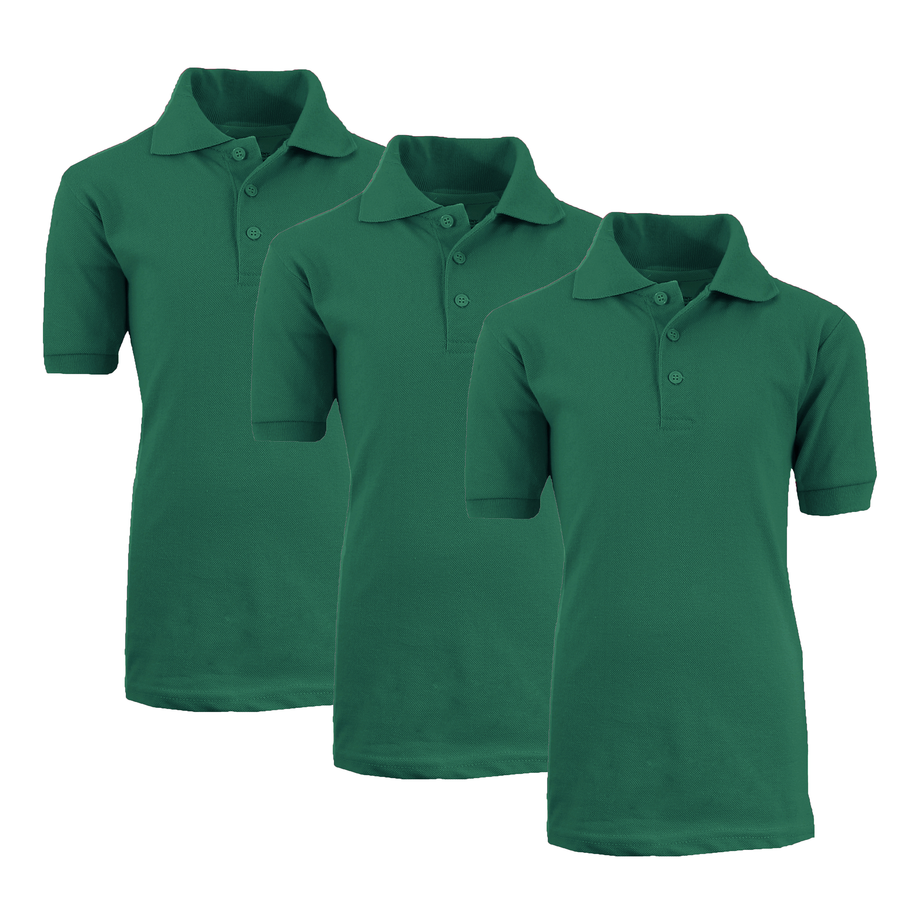 3PK Boys Short Sleeve School Polo - Gallery 23