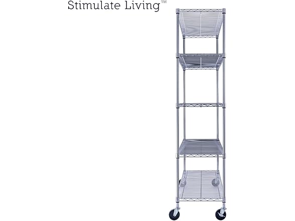 HEAVY DUTY Black 5-Tier Wire Shelving - Gallery 9