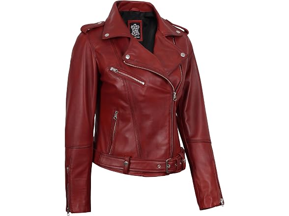 Blingsoul Women (XL) Asymmetrical Leather Jacket