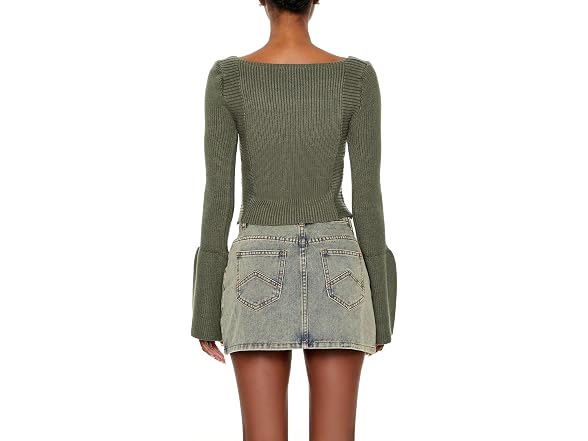 Forever 21 (S) Cropped Bell-Sleeve Sweater