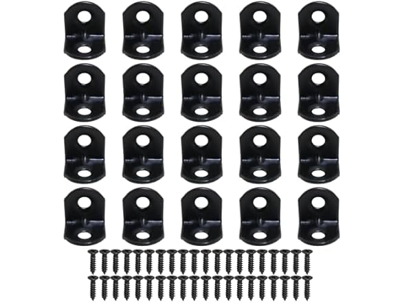 7Pcs Mini L Brackets 18x19x19mm Black