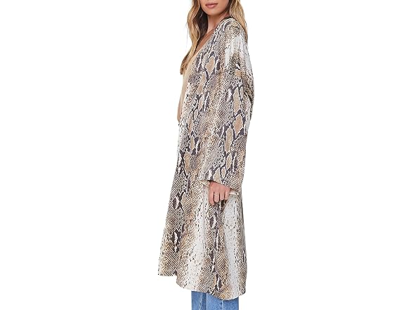 Forever 21 (S) Snakeskin Satin Kimono