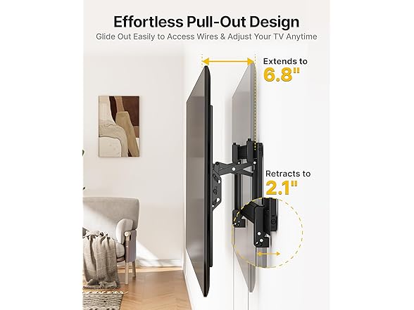 monTEK Heavy Duty Tilting TV Wall Mount | 55-105"