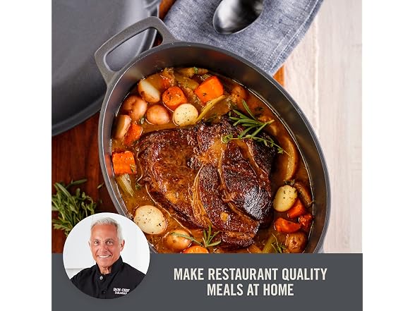 Zakarian by Dash Nonstick Cast Iron Double Dutch Oven