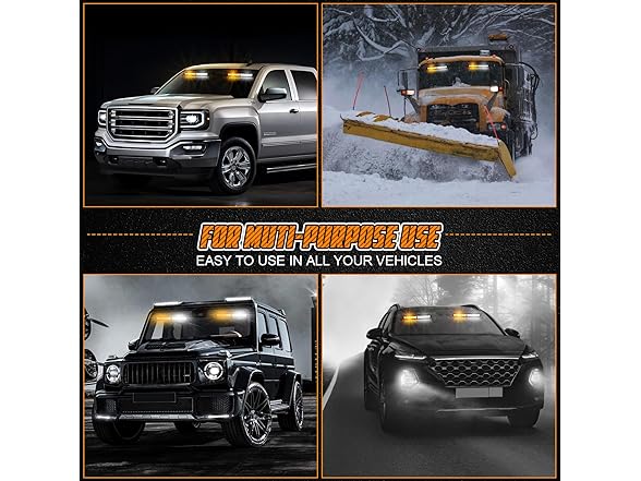 JESTMOTOR 24LED Emergency Strobe Lights