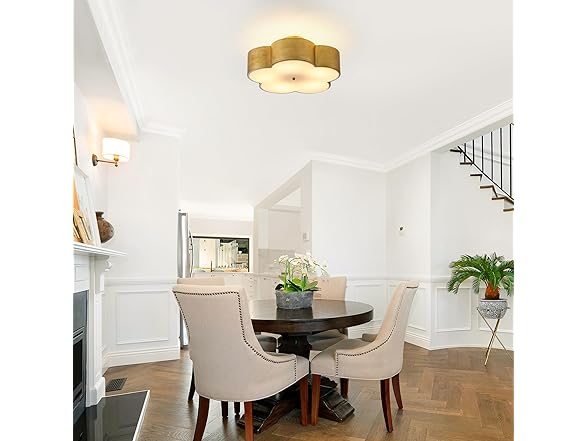 Parrot Uncle BBC3004 Small Gold Modern Farmhouse Chandeli