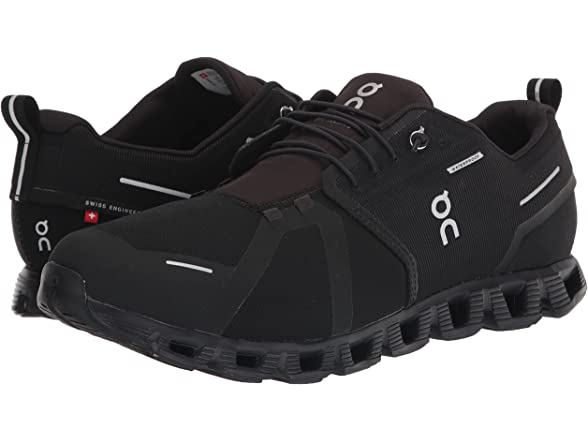 ON Men's Cloud 5 Waterproof Sneakers, All Black, 12 Medium US (Open Box)