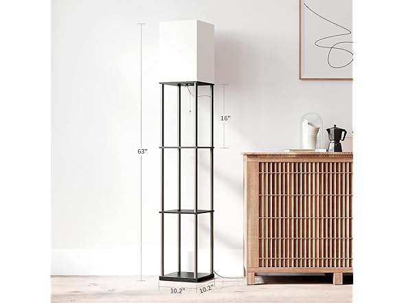 Online Solution Floor Lamp with Shelves