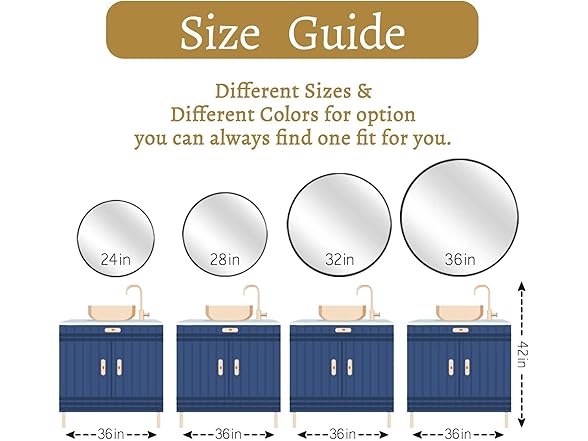 NeuType Round Mirror Circle 28" Mirror