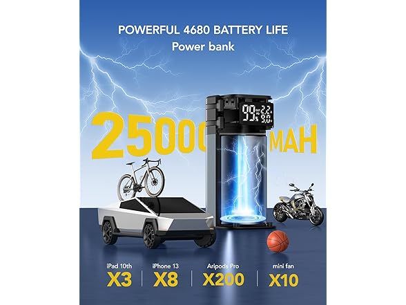 Marasone 25000mAh 20W Portable Powerbank w/Built-in Cables