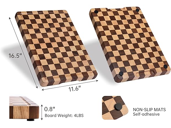 Checkered Acacia Wood Cutting Board