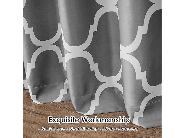 Melodieux Moroccan Blackout Curtain 42"x96"