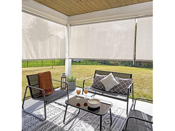 Coolaroo Outdoor Roller Shade with Wand - 95% UV
