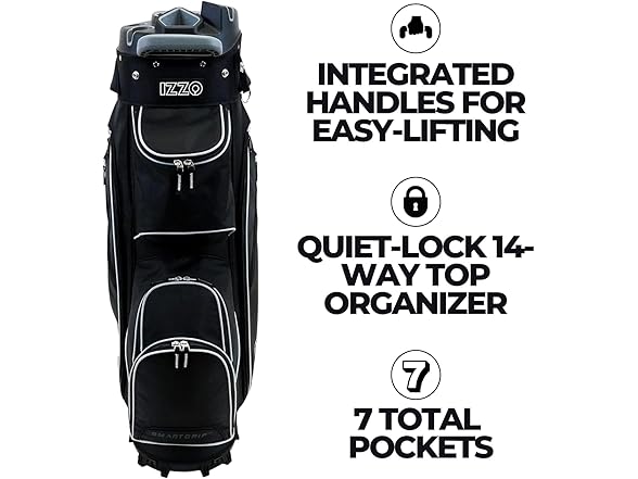 IZZO Golf Vault Cart Bag 14 club divider