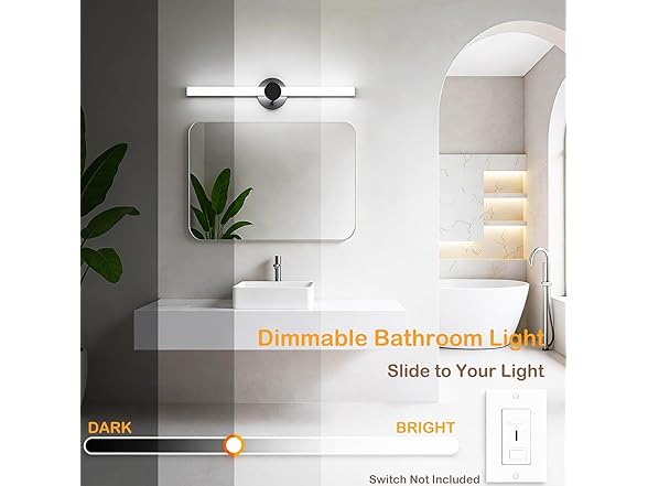 30" Rotatable LED Bathroom Light