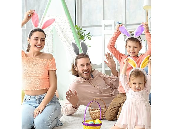 18 Pcs Easter Light Up Bunny Ears