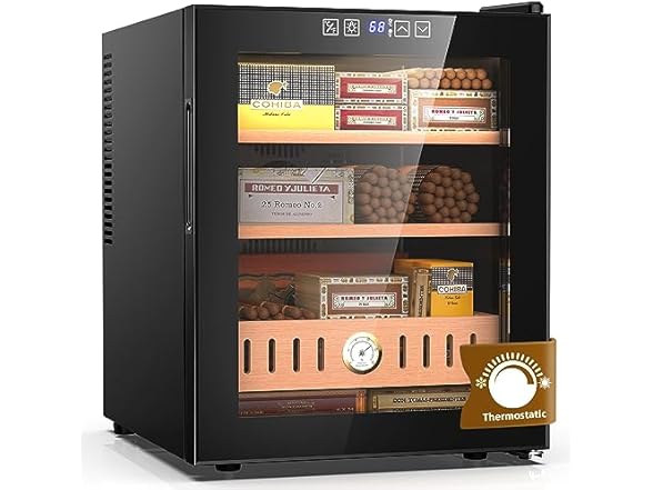 Mojgar 50L Thermostatic Electric Humidor, 300 Counts Large C (Open Box)